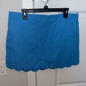 Lilly Pulitzer Bright Turquoise Scalloped Mini Skirt